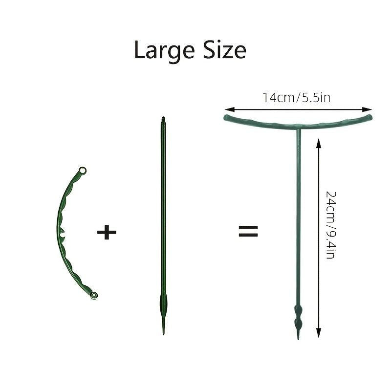 10pcs Plastic Plant Support Stake Half Round Flower Pot Climbing Trellis