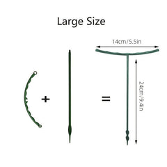 10pcs Plastic Plant Support Stake Half Round Flower Pot Climbing Trellis
