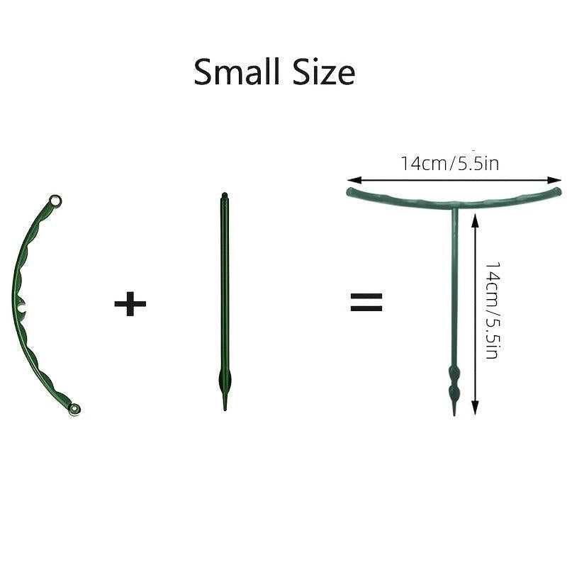 10pcs Plastic Plant Support Stake Half Round Flower Pot Climbing Trellis