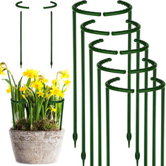10pcs Plastic Plant Support Stake Half Round Flower Pot Climbing Trellis