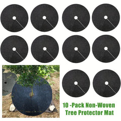 10pcs 82 04 Cm Non Woven Tree Mulch Ring Degradable Tree Protector Mat