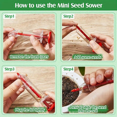 2pcs Syringe Seeder Mini Sowing Seed Dispenser Garden Seed Sower