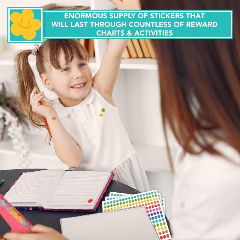 1170 Pcs Happy Face Stickers School Reward Behavior Chart Student Planner
