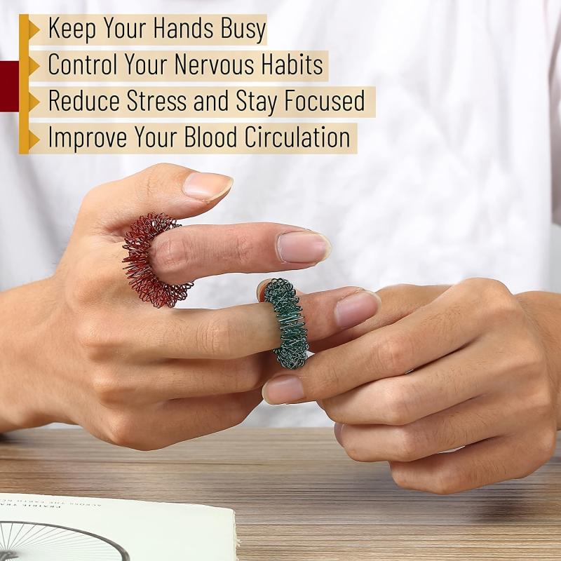 10 Pack Stress Relief Fidget Rings for ADHD & Autism