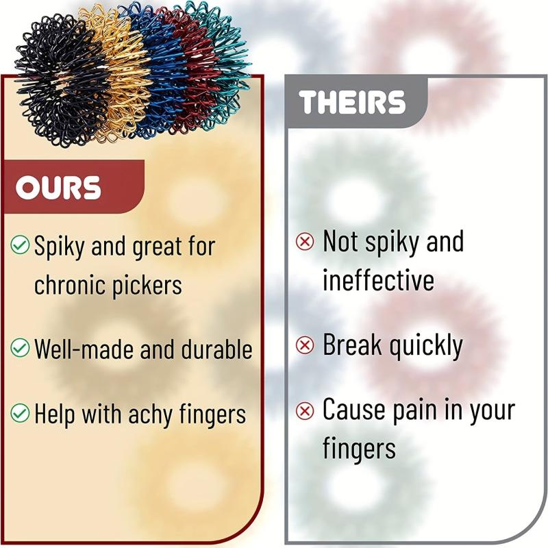 10 Pack Stress Relief Fidget Rings for ADHD & Autism