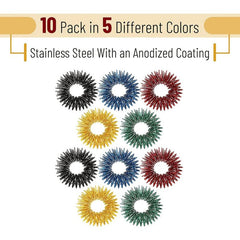 10 Pack Stress Relief Fidget Rings for ADHD & Autism