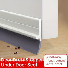 Door Draft Stopper 3W x 99.06cmL Door Sweep for Exterior & Interior Doors
