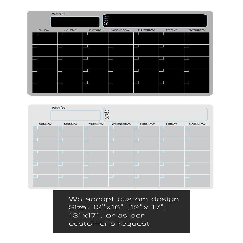 Magnetic Dry Erase Calendar Set A3 Erasable Board Monthly Weekly Schedule