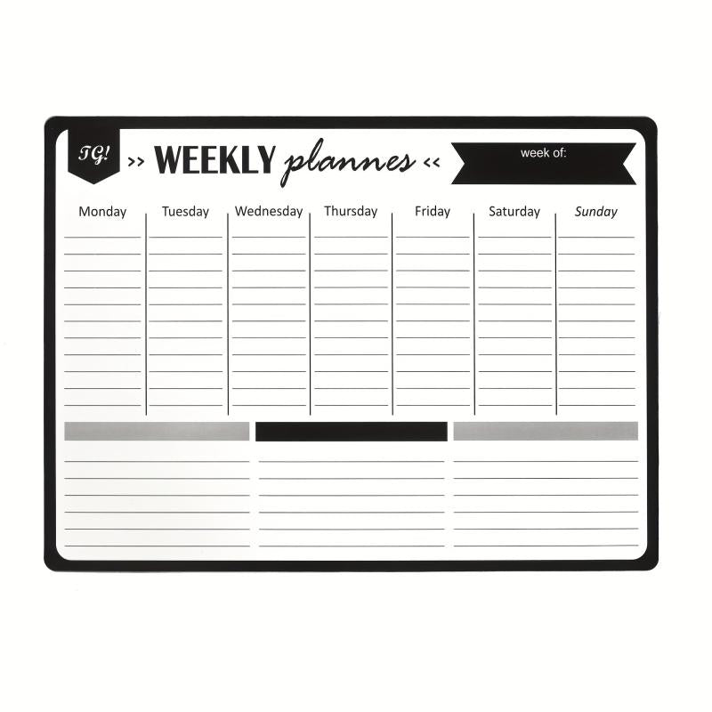 Magnetic Dry Erase Calendar Set A3 Erasable Board Monthly Weekly Schedule