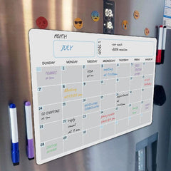 Magnetic Dry Erase Calendar Set A3 Erasable Board Monthly Weekly Schedule