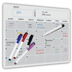 Magnetic Dry Erase Calendar Set A3 Erasable Board Monthly Weekly Schedule