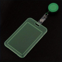 Transparent Card Sleeve Set with Easy Pull Buckle Clip Holder