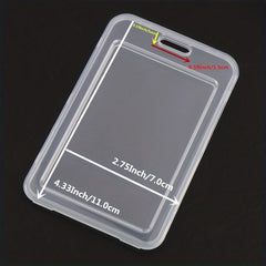 Transparent Card Sleeve Set with Easy Pull Buckle Clip Holder