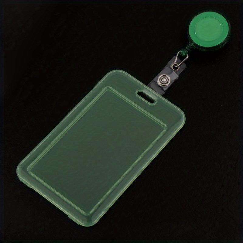 Transparent Card Sleeve Set with Easy Pull Buckle Clip Holder