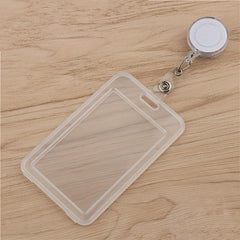 Transparent Card Sleeve Set with Easy Pull Buckle Clip Holder