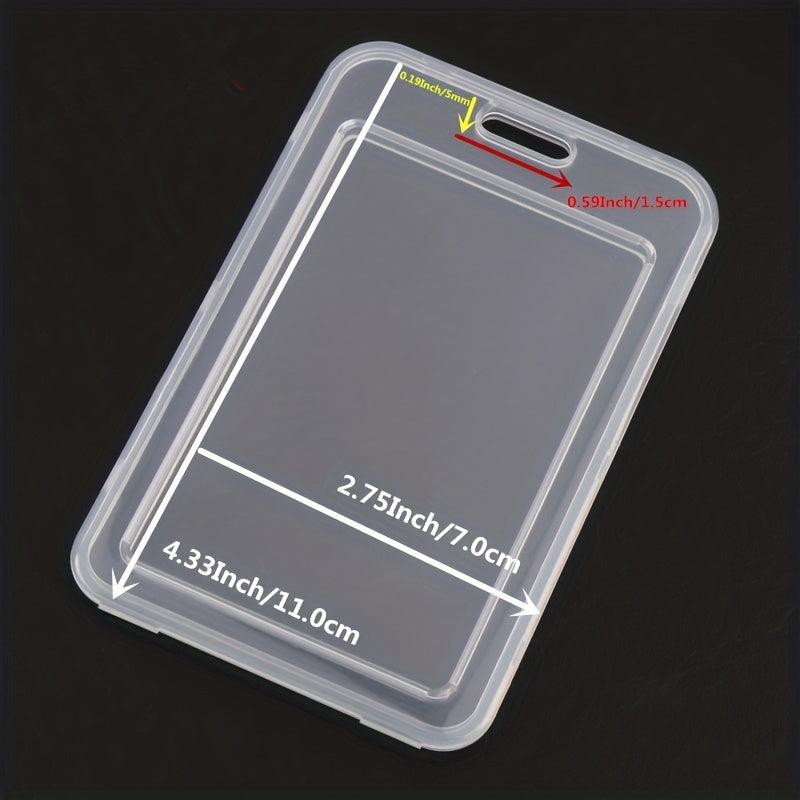 Transparent Card Sleeve Set with Easy Pull Buckle Clip Holder