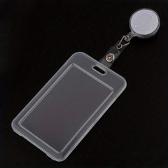 Transparent Card Sleeve Set with Easy Pull Buckle Clip Holder
