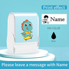 Custom Name Stamp Waterproof Seal Signature Ink Pad Print for Clothes Bags