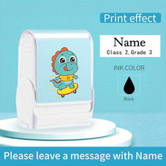 Custom Name Stamp Waterproof Seal Signature Ink Pad Print for Clothes Bags
