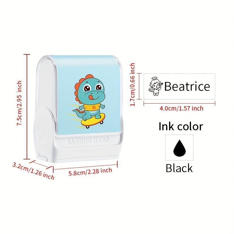 Custom Name Stamp Waterproof Seal Signature Ink Pad Print for Clothes Bags