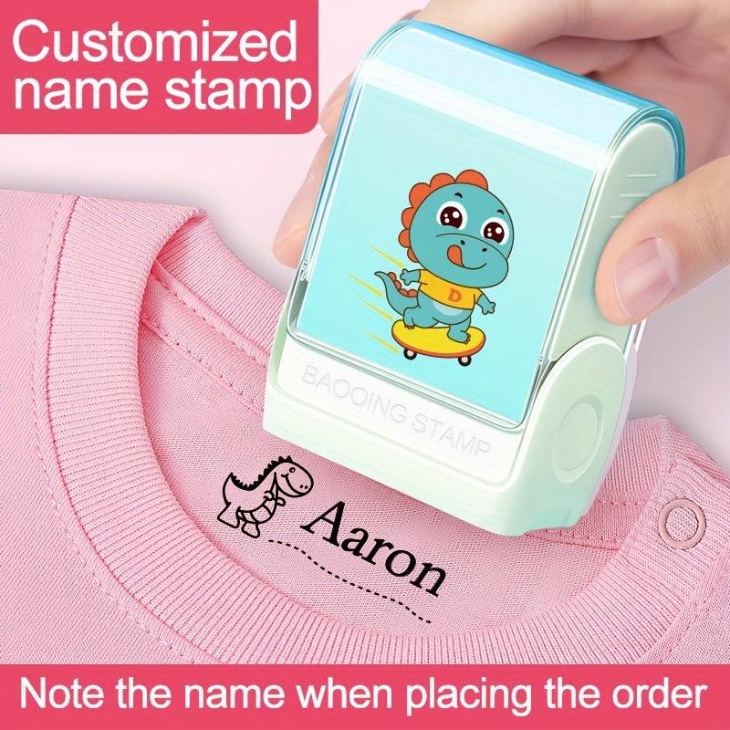 Custom Name Stamp Waterproof Seal Signature Ink Pad Print for Clothes Bags