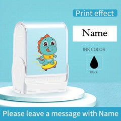 Custom Name Stamp Waterproof Seal Signature Ink Pad Print for Clothes Bags