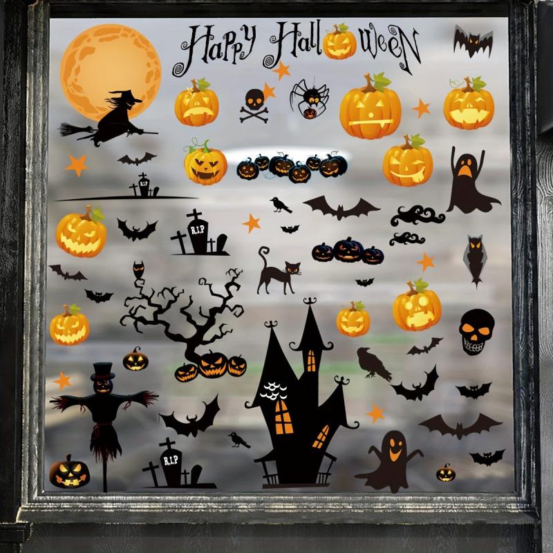 8pcs Halloween Flying Witch Window Stickers