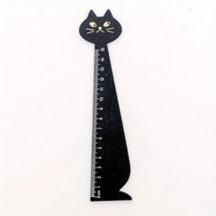 Cat Shaped Wooden Ruler for School, Home, Office