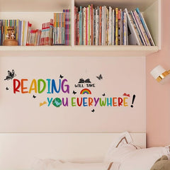 Inspirational Reading Wall Stickers Study Home Decor