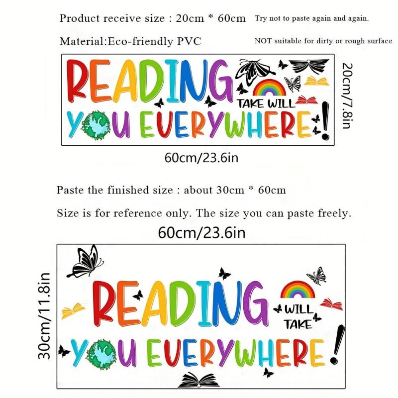Inspirational Reading Wall Stickers Study Home Decor