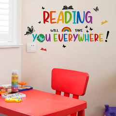 Inspirational Reading Wall Stickers Study Home Decor