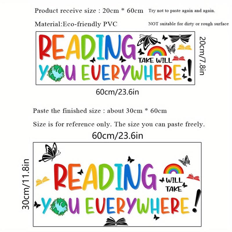 Inspirational Reading Wall Stickers Study Home Decor