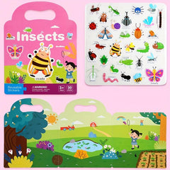 Reusable Kids Sticker Book - Fun Stickers for Boys & Girls