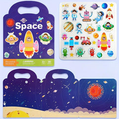 Reusable Kids Sticker Book - Fun Stickers for Boys & Girls