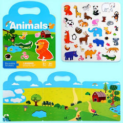 Reusable Kids Sticker Book - Fun Stickers for Boys & Girls