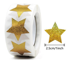 500 Golden Star Stickers Reward Labels Wall Craft Teachers Supplies