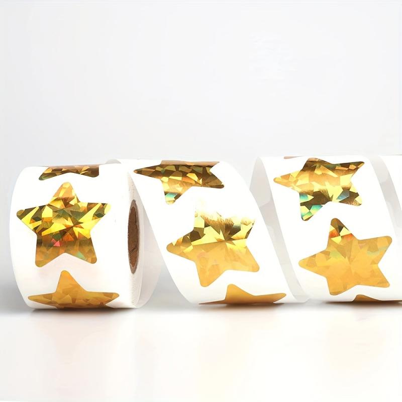 500 Golden Star Stickers Reward Labels Wall Craft Teachers Supplies