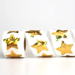 500 Golden Star Stickers Reward Labels Wall Craft Teachers Supplies