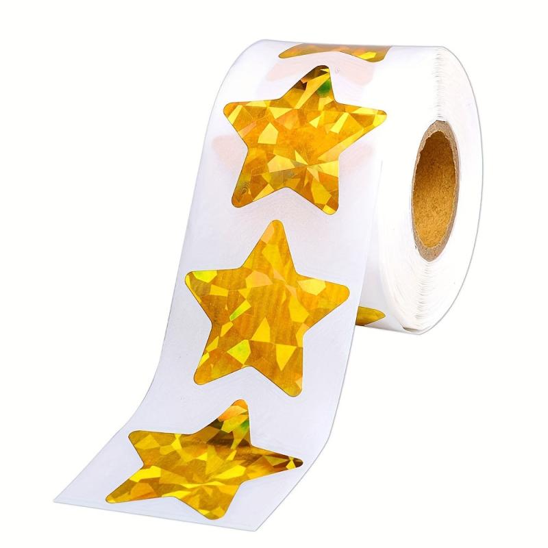 500 Golden Star Stickers Reward Labels Wall Craft Teachers Supplies