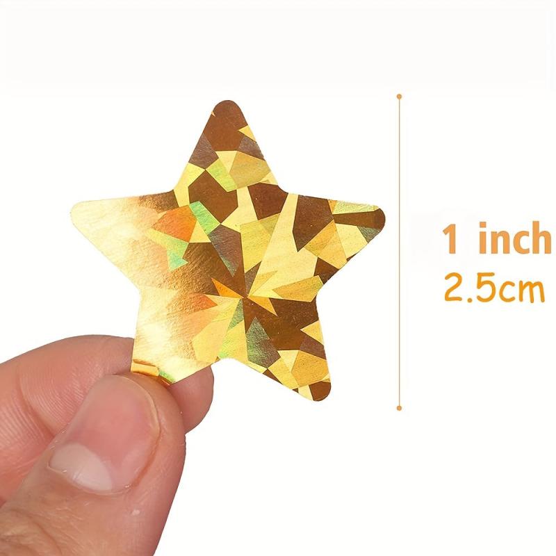 500 Golden Star Stickers Reward Labels Wall Craft Teachers Supplies