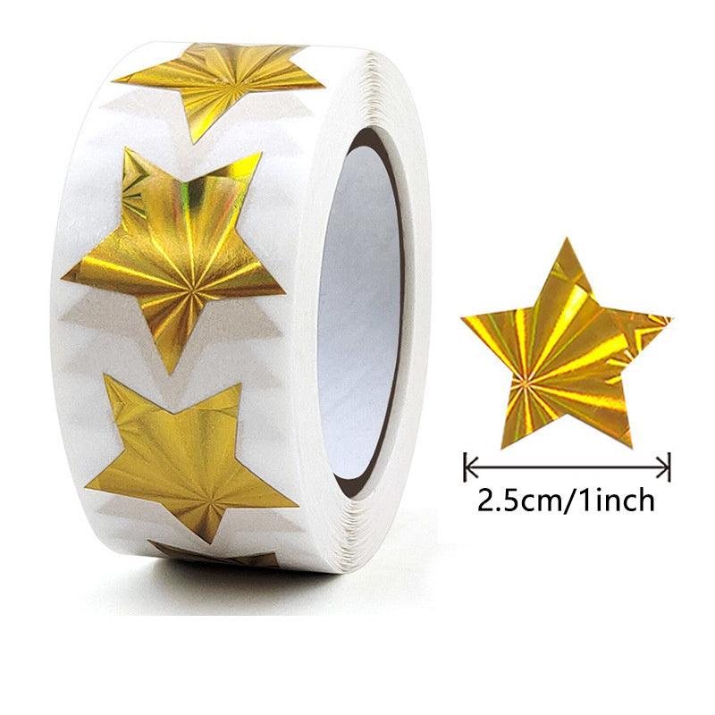 500 Golden Star Stickers Reward Labels Wall Craft Teachers Supplies