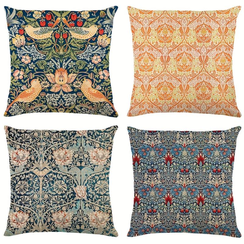 Bohemian Style Throw Pillow Case Colorful Cushion Cover 100% Polyester 44.96x44