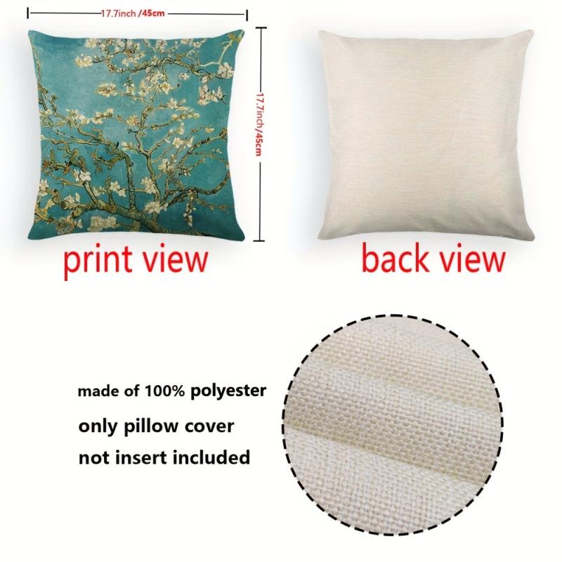 Birds & Branch Print Pillow Case 100% Polyester Home Decor