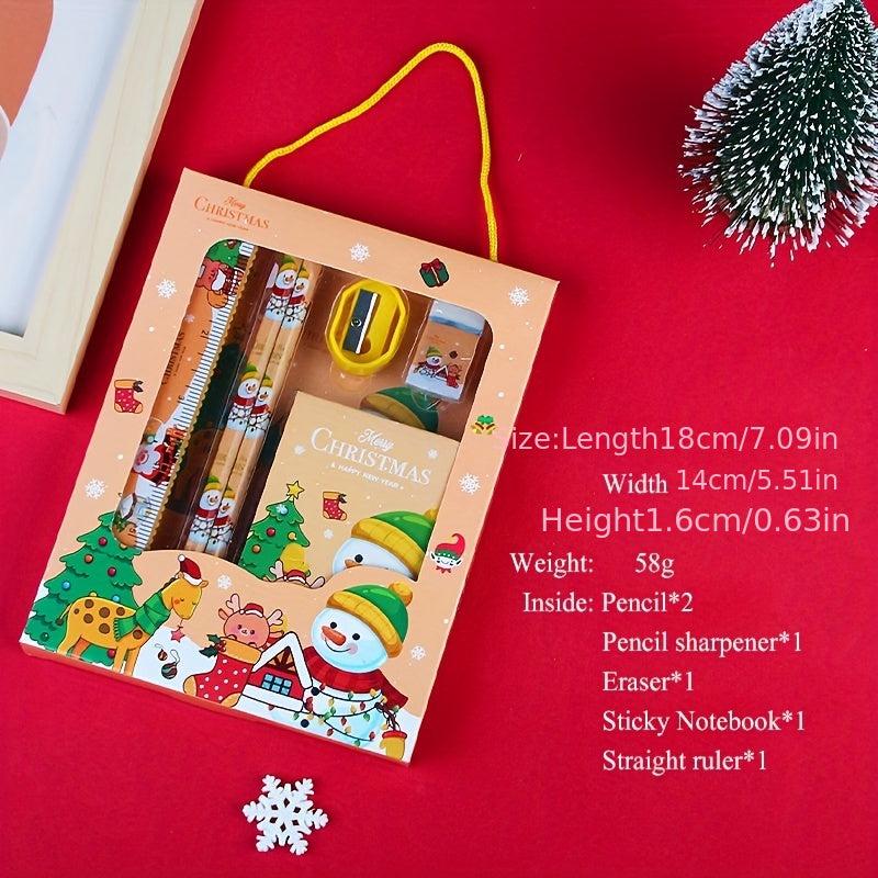 6pc Christmas Stationery Set Learning Gift Prizes