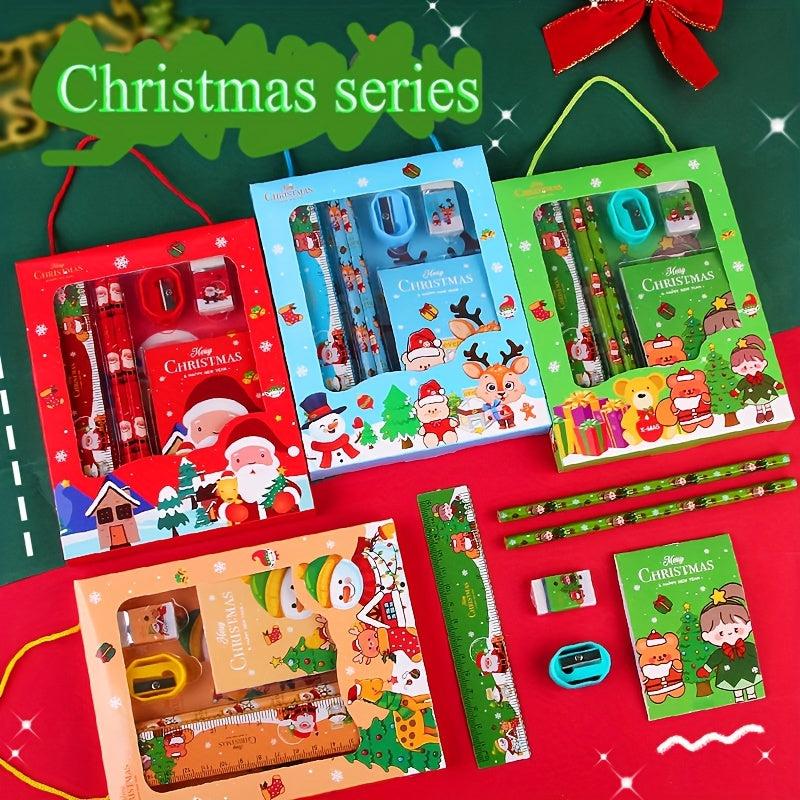 6pc Christmas Stationery Set Learning Gift Prizes