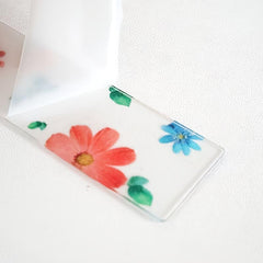 4pcs Flower Acrylic Bookmarks with Floral Tassels for Women Teacher Stu