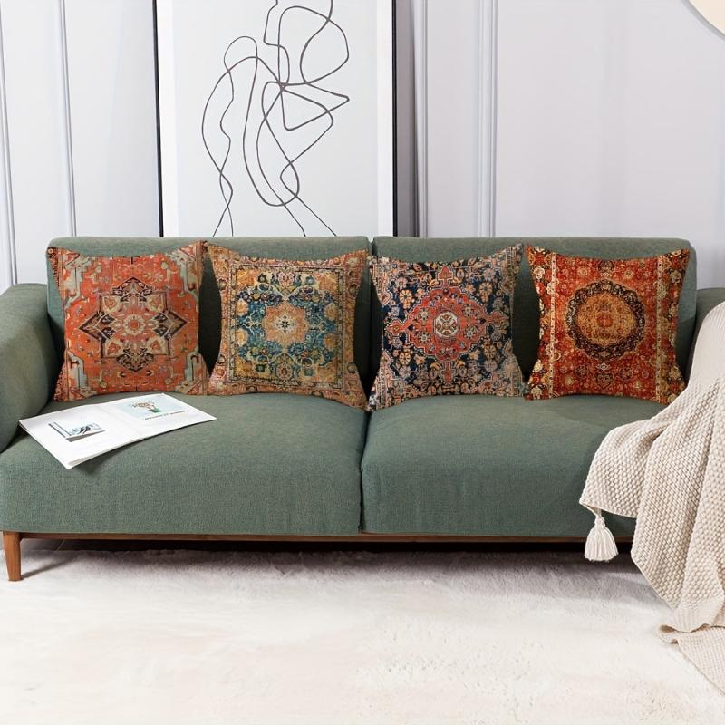 Bohemian Style Throw Pillow Case Colorful Cushion Cover 100% Polyester