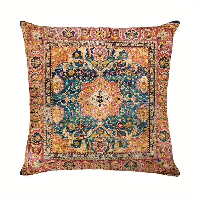 Bohemian Style Throw Pillow Case Colorful Cushion Cover 100% Polyester