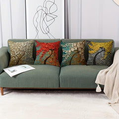 Tree with 3D Flowers Print Pillow Cover for Sofa Home Decor