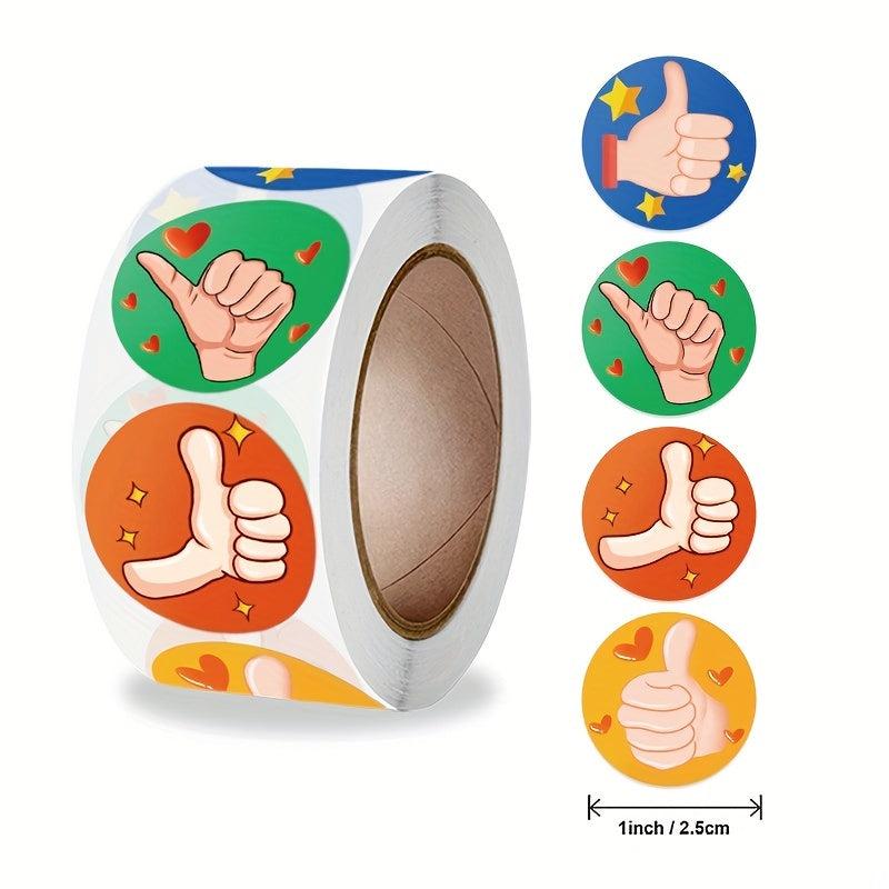 500pcs Big Thumb Up Stickers for Students & Teachers